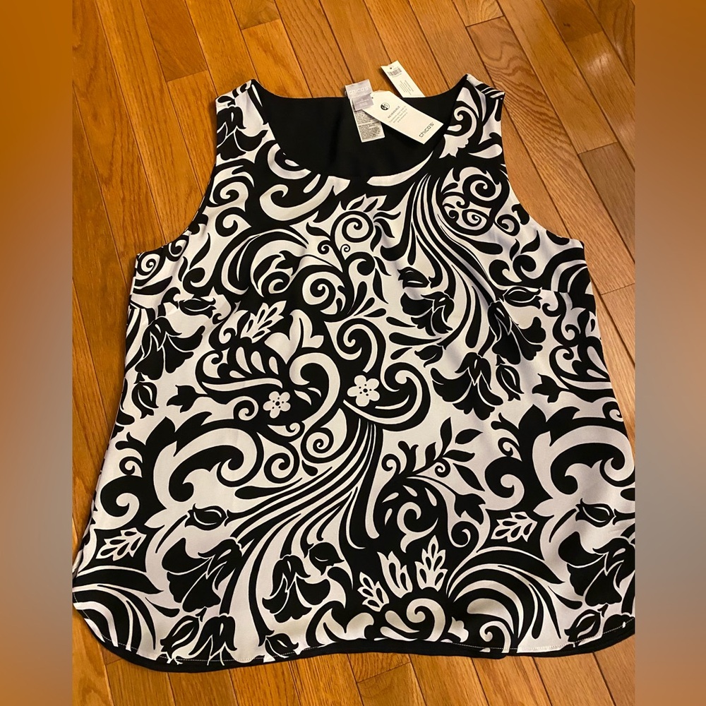 NWT Chico’s reversible top  size 2 (12-14)
